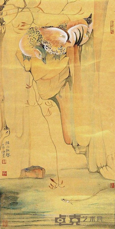 高德星 秋水无声 立轴 65.5×33cm