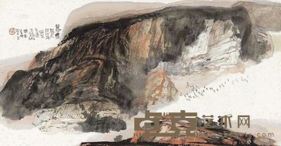 贾又福 暮霭 镜心 36×68cm