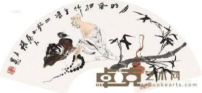 张友宪 月明风细竹生凉 镜心 21×60cm