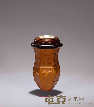 六方油瓶形葫芦 高12.5cm
