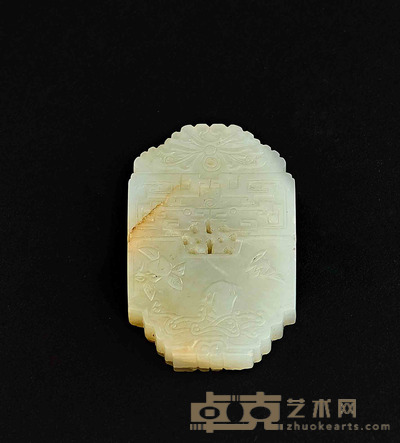 寿山福海玉佩 长5.6cm 宽3.5cm 厚0.6cm