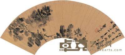 赵备 墨牡丹图 50×15.5cm
