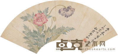 马元驭 花卉图 53×18cm