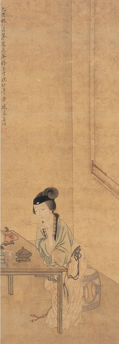 姜埙 仕女图