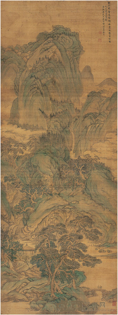 徐坚 林泉风会图 188.5×71cm
