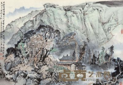 李巍 乙亥（1995）年作 王维诗意图 镜心 68.5×100cm