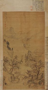 张宏 辛未（1631）年作 听泉图 镜片