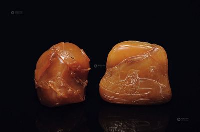 田黄随型 （二件一组）