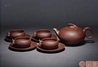 萧平绘、李园林制  一帆风顺套壶