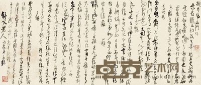 擬步出夏门行 立轴 33.5×79.5cm