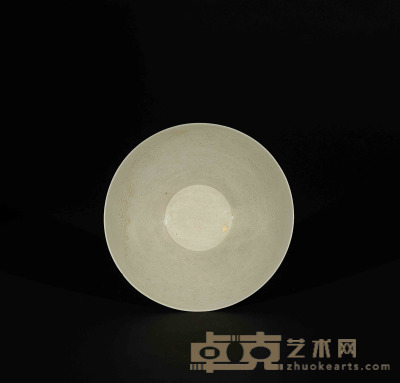 定窑白釉印花碗 口径21cm 高7.5cm