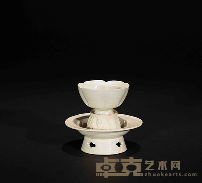 定窑盏托一套 直径13cm 高11.5cm