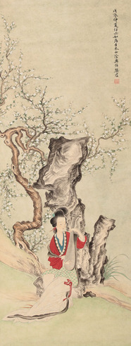 樊虚 人物立轴