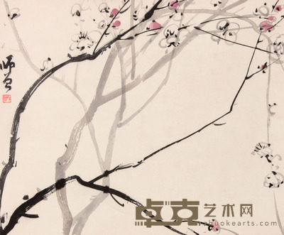 娄师白 花卉立轴 34×41