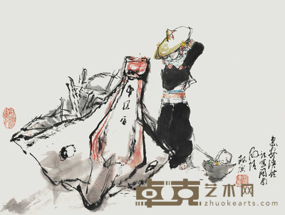 廖连贵 惠安鱼姑 34*45CM 1.38平尺