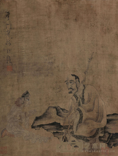 陈洪绶 云门老梅 50×38cm.