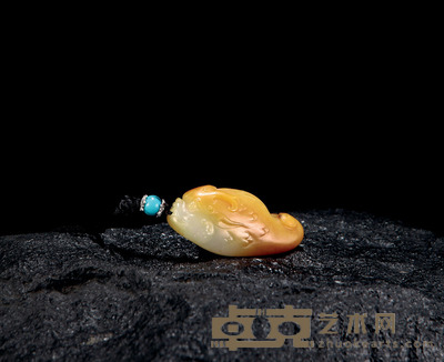 李剑 鱼化龙 白玉挂件 60×27×17mm重量:43.4g