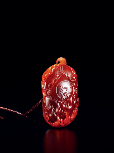 柴艺扬 红红火火 南红挂件