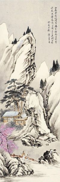 陈隽甫 山居雪后 立轴