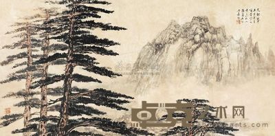 吴嘉行 天都峰 镜片 93×186cm