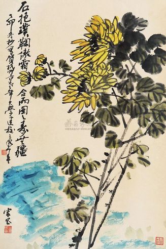 徐家昌 朴菊傲霜 立轴