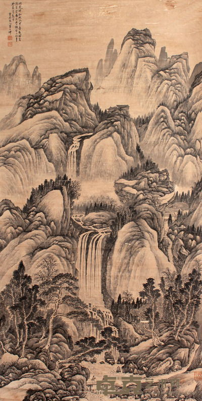 翟大坤 山水立轴 132×67