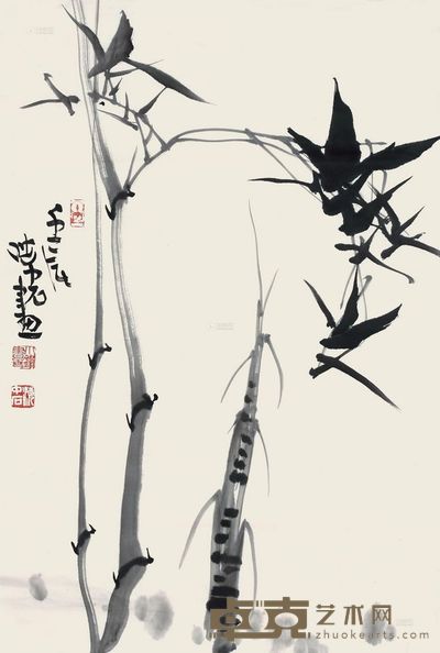 海中石 2012年 竹石 镜心 70×47cm