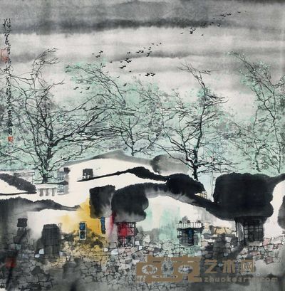 刘懋善 1995年 江南水乡 镜心 69×68.5cm