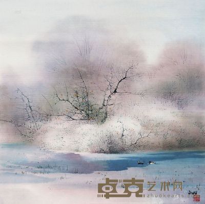 刘永明 山水 镜心 66×66cm