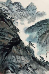 杨达林 1978年 华岳石壁 立轴