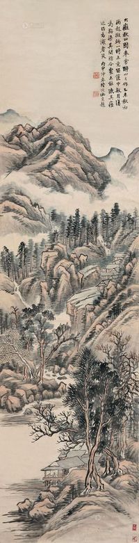 陆恢 1896年 山水 立轴