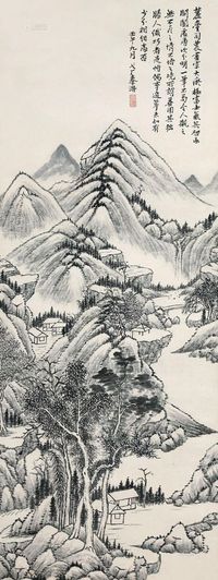 秦潜 山水 立轴