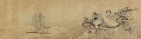 金廷标 1754年 渡江图 镜心