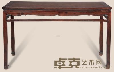 红木嵌金丝楠木条桌 139×59×86cm