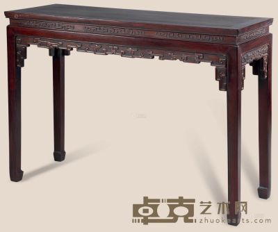红木雕草龙半桌 115×40×83cm