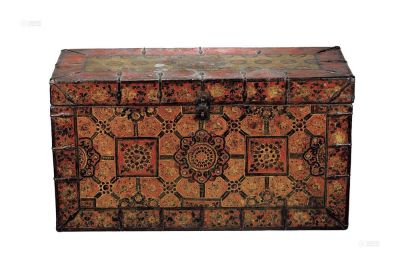 宝相花织锦纹木箱 十七世纪