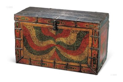 彩绘藏式木箱 十六世纪