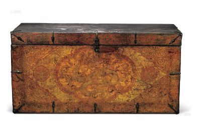 彩绘龙纹木箱 十八世纪