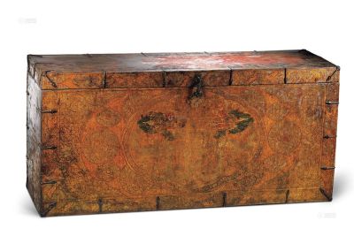 彩绘龙纹木箱 十八世纪