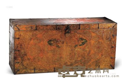 彩绘龙纹木箱 十八世纪 130×61×40cm