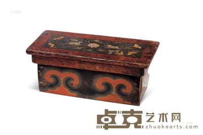 彩绘卷云纹折叠桌 十三至十四世纪 46×10.4×18cm