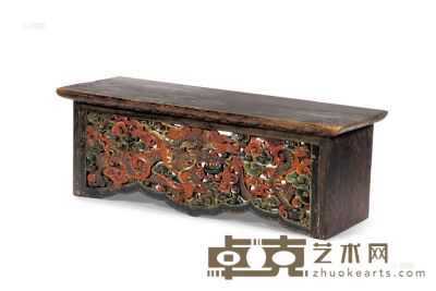 彩绘龙纹藏桌 十八至十九世纪 60×21×21cm