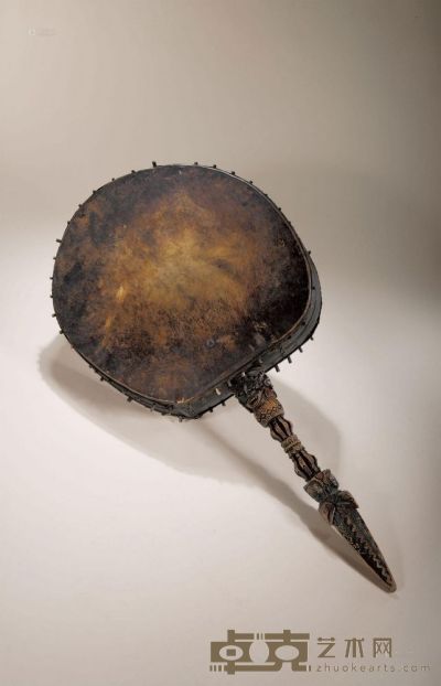 十八至十九世纪 藏式手鼓 95×47cm