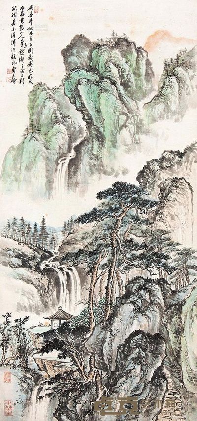曹大铁 松林丘壑 立轴 97×45cm