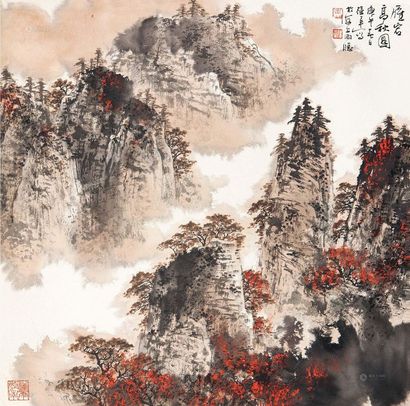 张强辛 雁宕高秋 立轴