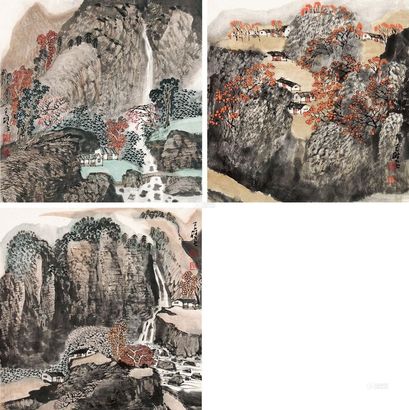 蔡天雄 遣兴册 册页 （十二开）