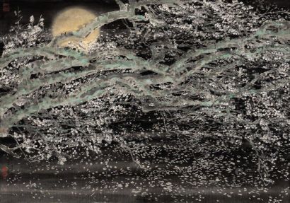吴士伟 2012年作 月色梅花 镜框