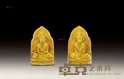 清代(1644-1911) 无量寿佛(一对) 高11.4cm