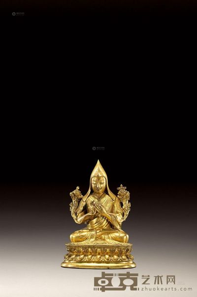 十八世纪 宗喀巴 高16.5cm