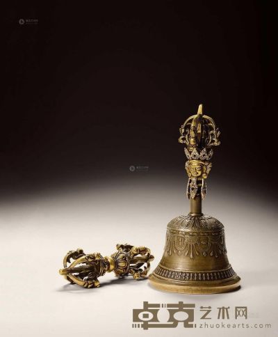 清代（1644-1911） 金刚铃杵 铃高18.3cm；杵高12.2cm